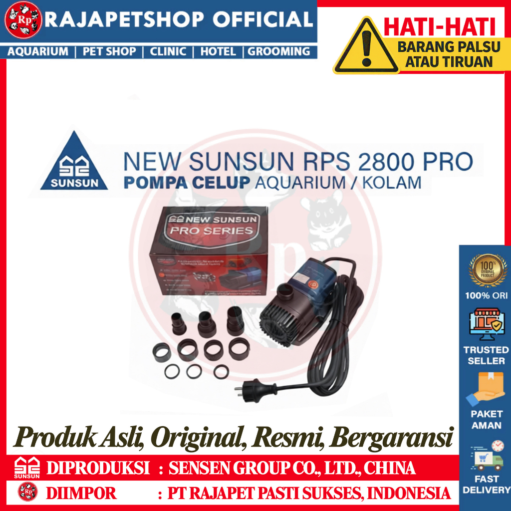 NEW SUNSUN RPS 2800 PRO Pompa Air Celup Kolam Aquarium
