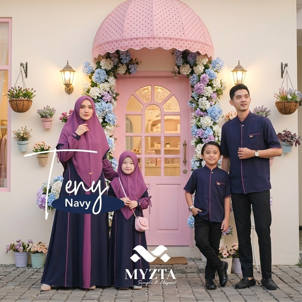 SERAGAM KELUARGA SARIMBIT TENY FAMSET FAMILY ORIGINAL BY MYZTA INAYA GAMIS DRESS BAJU BUSANA MUSLIM 