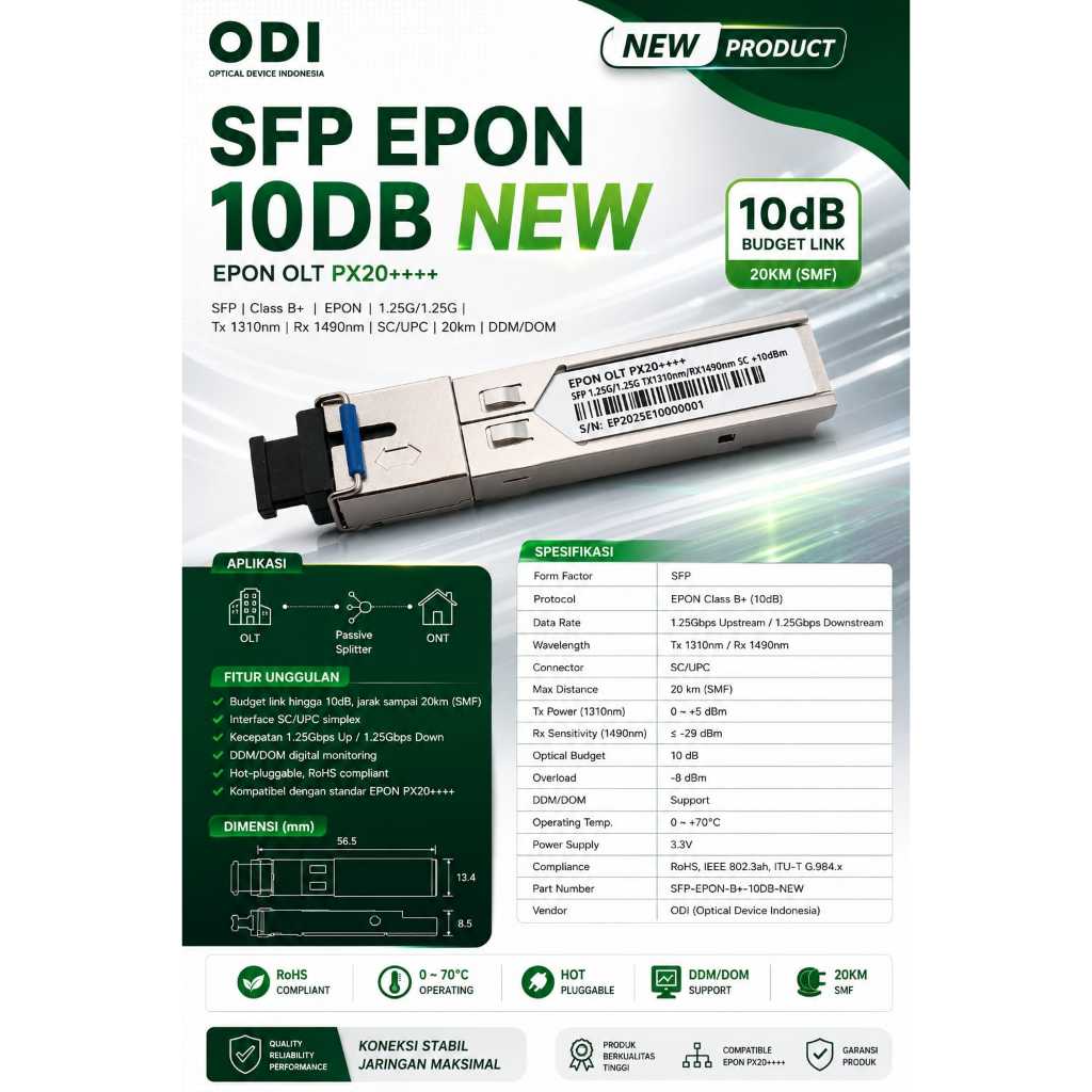 SFP NEW EPON 10DB ORIGINAL
