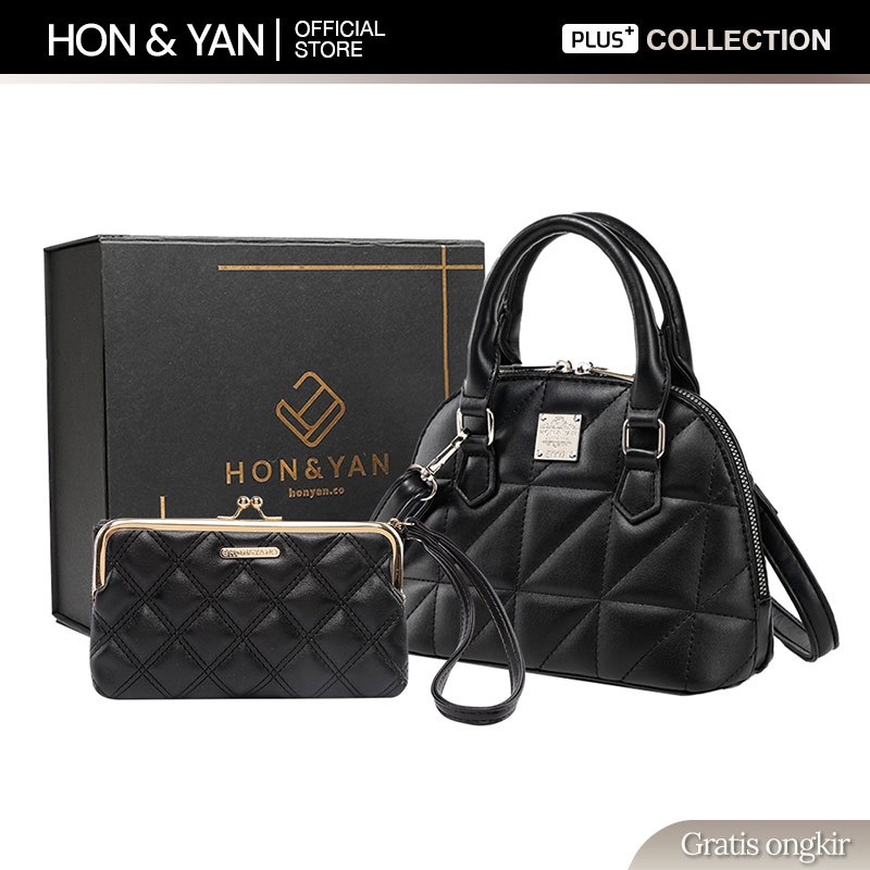 HONYAN PLUS Tas Wanita Loran Gift Set Tas Selempang Wanita Slingbag Wanita Gift Set 2 In 1 Premium