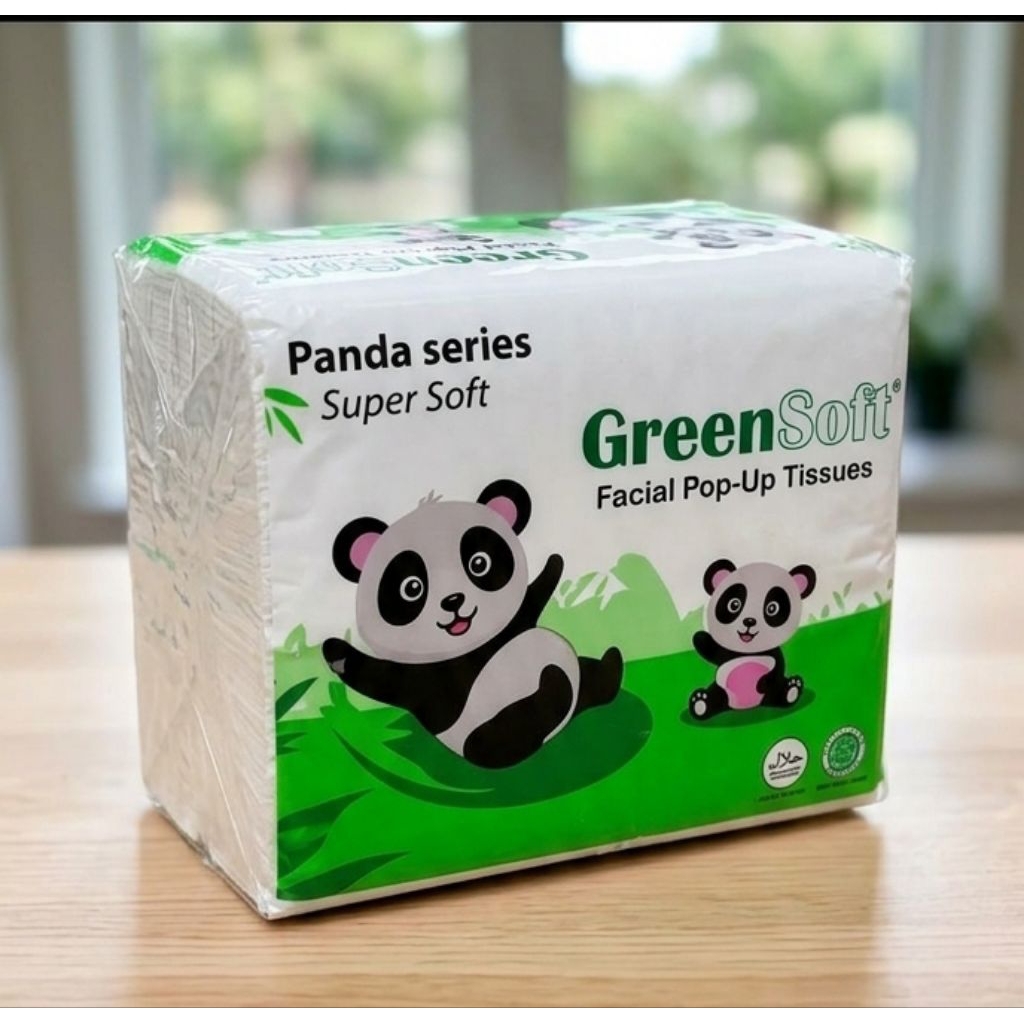 Tissue green soft panda free kotak