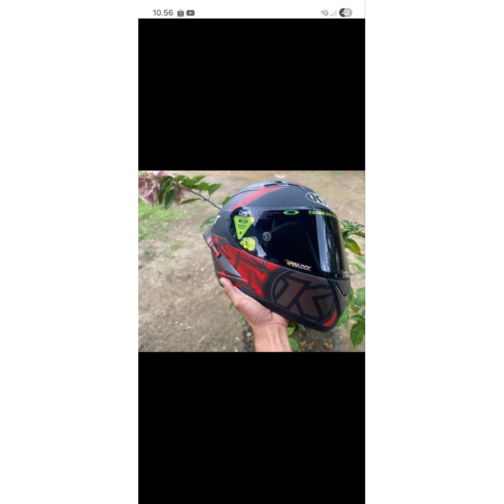 helm kyt falcon second kondisi mulus , visor 2