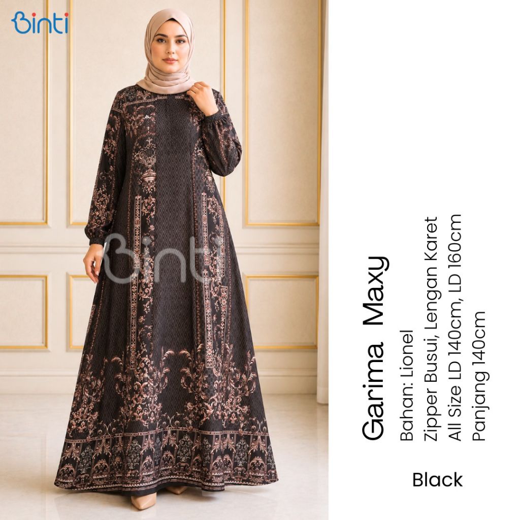 vaysa gamis jumbo bahan airflow ori by binti