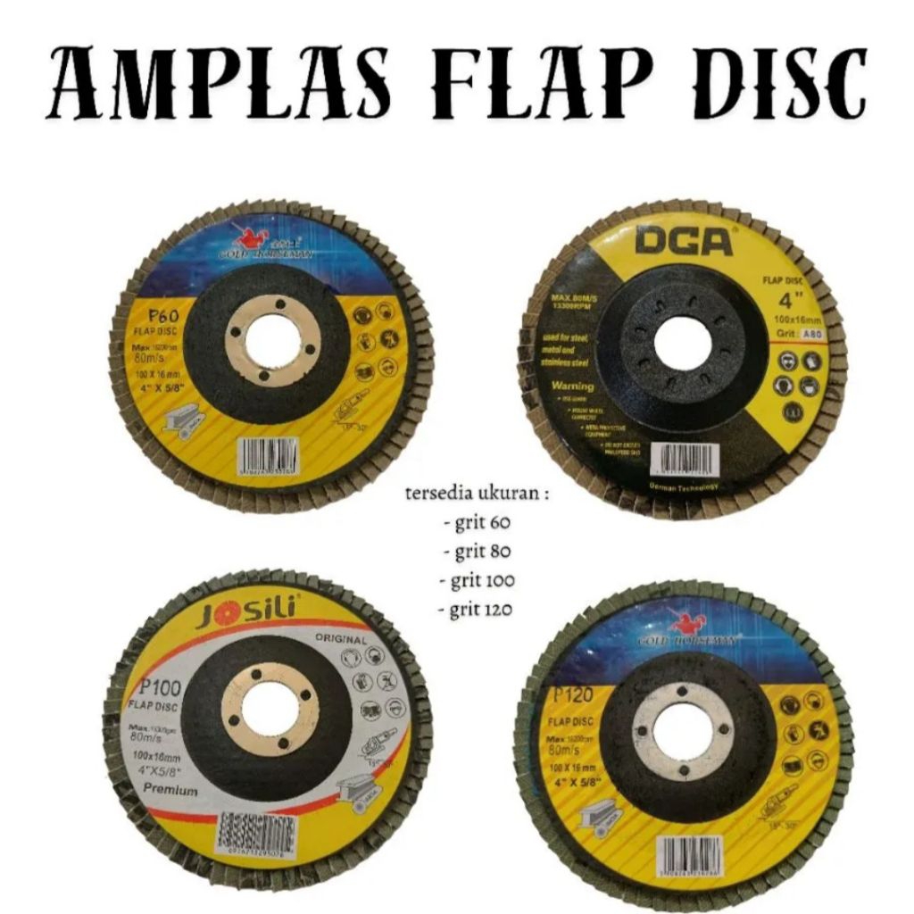 Flap Disc Amplas Gerinda - Amplas finishing kasar/halus