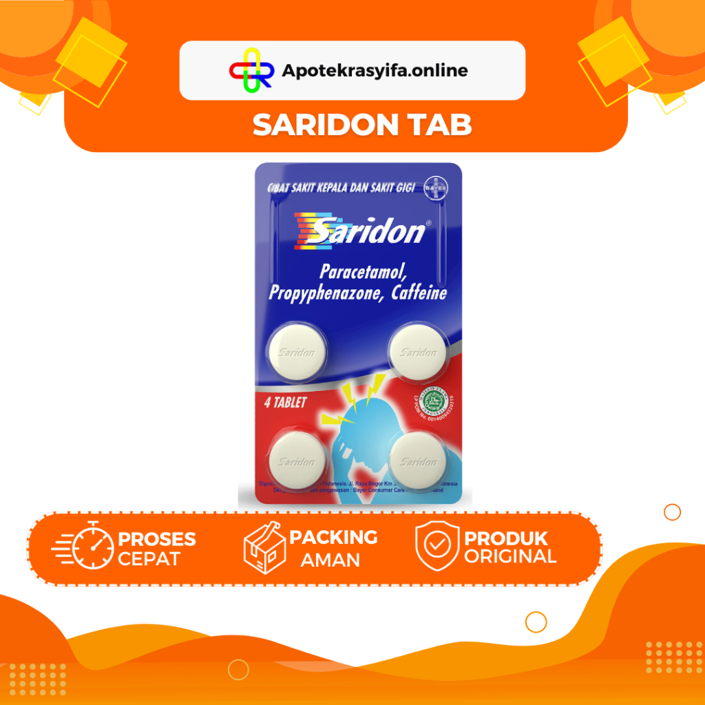Saridon tablet - Obat sakit kepala dan sakit gigi