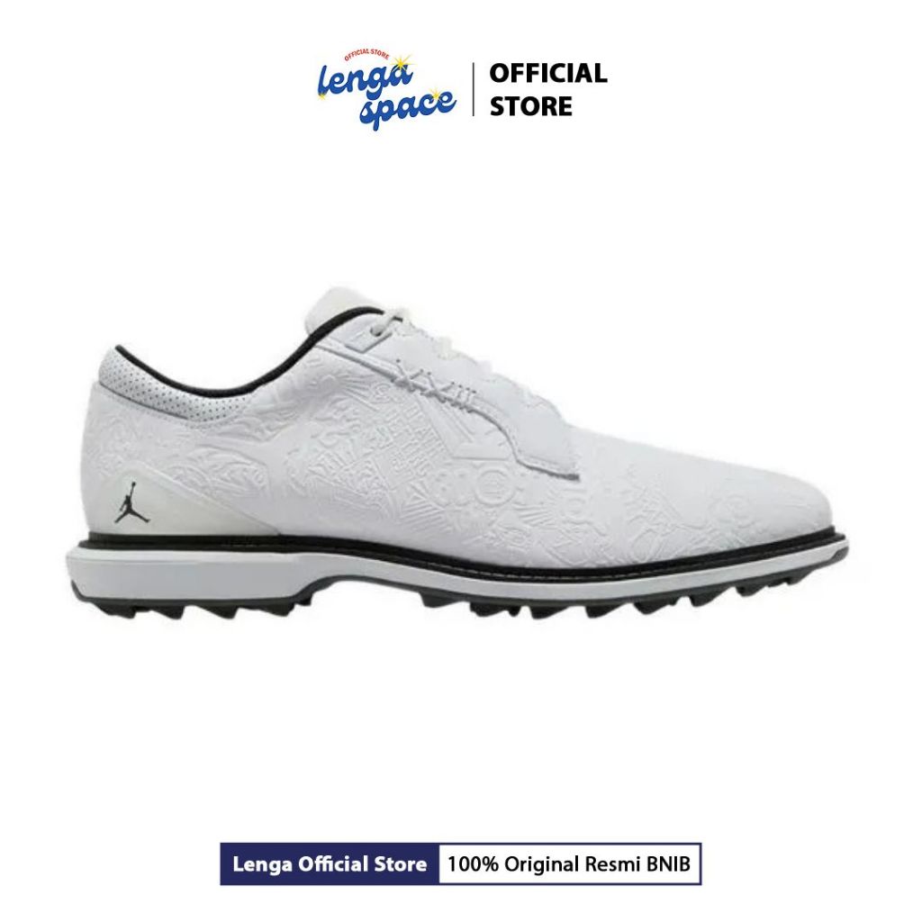 Sepatu Golf Pria Jordan Adg 5 Shoes Men's - White/Iron Grey-Black-Pure Platinum (FQ6642-102) Origina
