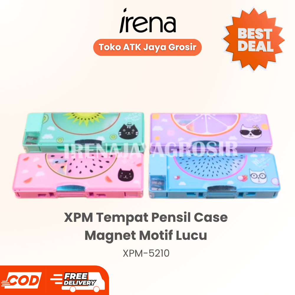 XPM Tempat Pensil XPM-5210 Pensil Case Magnet Motif Lucu