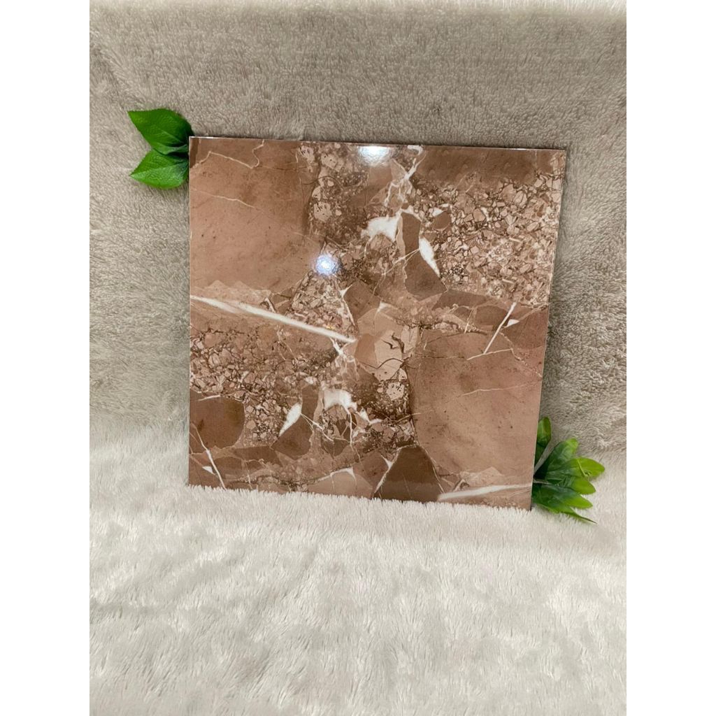 KERAMIK LANTAI MOTIF MARMER COKLAT 40 X 40 PICASSO LHASA BROWN