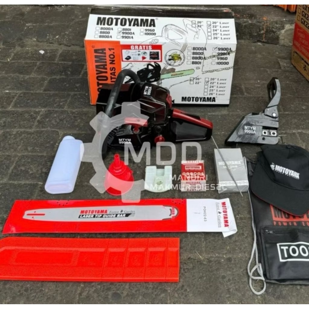 SENSO SINSO MESIN POTONG KAYU MOTOYAMA 9900 BAR 22 INCH (NEW BOX/EDISI BARU)