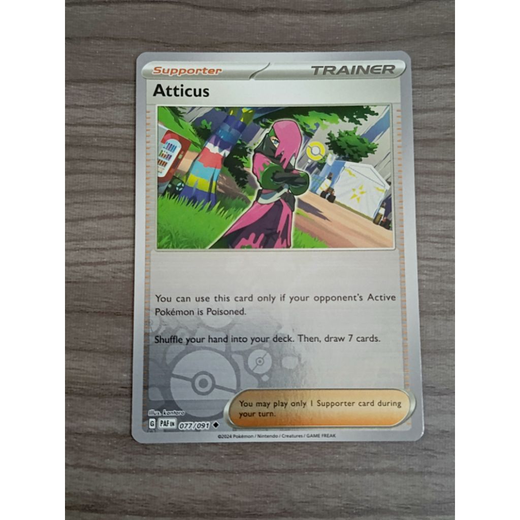 Atticus U 077/091 ENG Reverse Holo Original Pokemon Card TCG Kartu Pokemon Bahasa English FREE Sleev