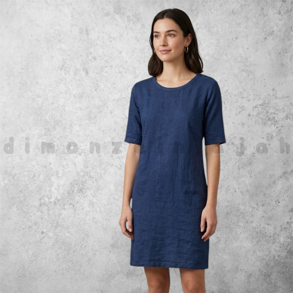 Navy Home Dress - preloved