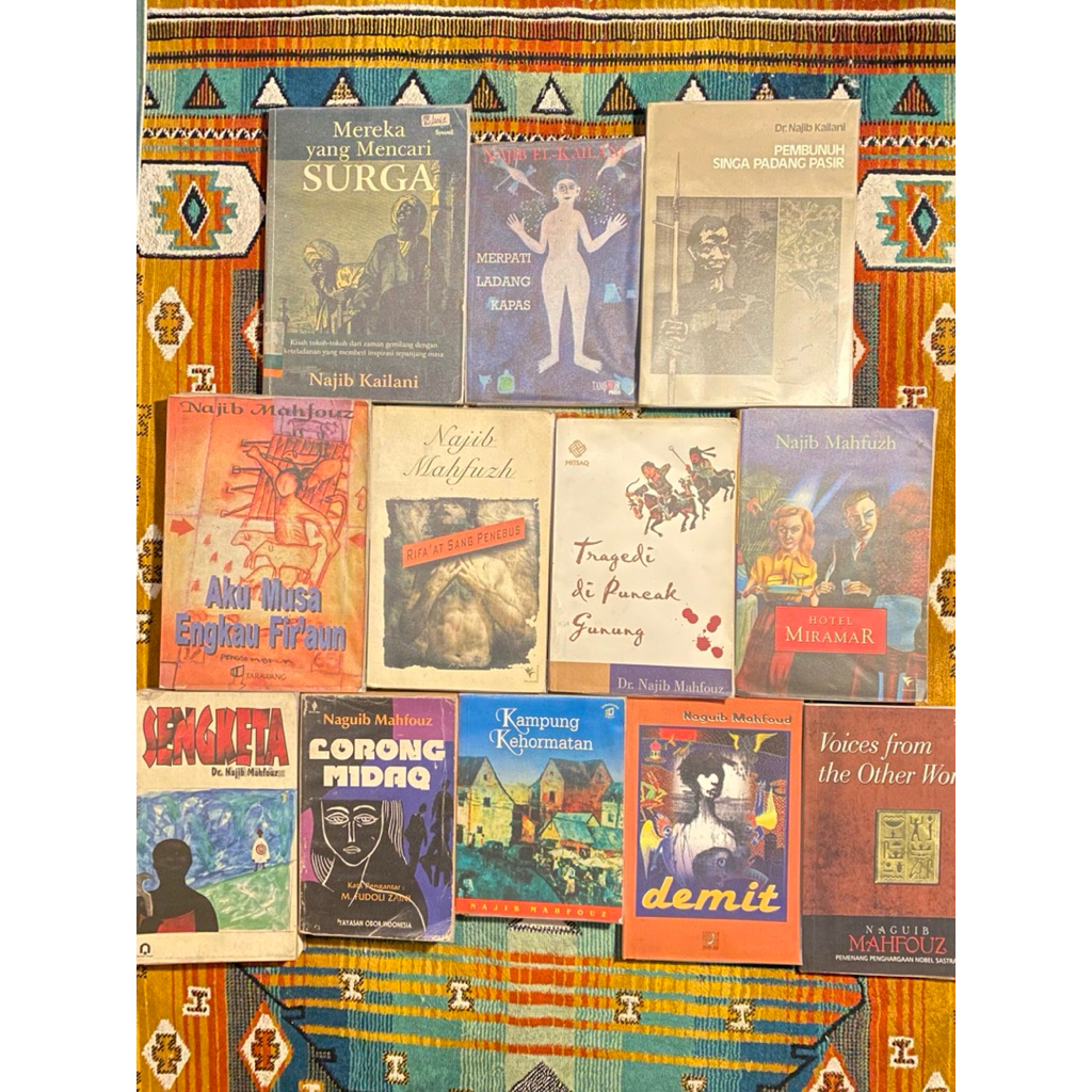 BUKU NOVEL SASTRA ARAB PRELOVED NAJIB MAHFUZH NAJIB KAILANI ORIGINAL LANGKA | NOVEL SASTRA ARAB LANG