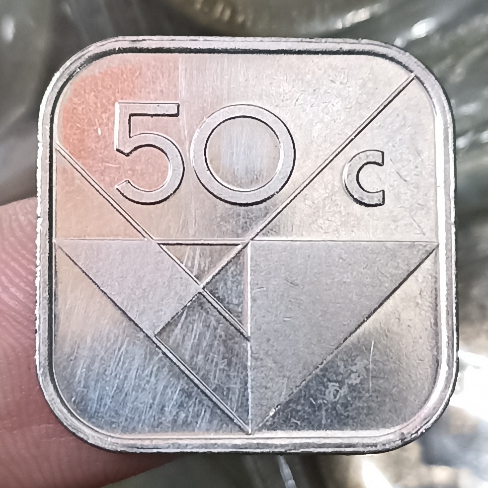 Koin Kuno Aruba (Dutch Caribbean) 50 Cents