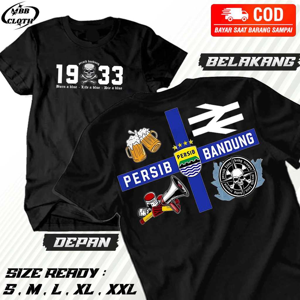KAOS DISTRO PERSIB BIRU DIHATIKU BIRU DIJIWAKU - TSHIRT CASUAL PERSIB TERBARU - BAJU BOBOTOH PERSIB