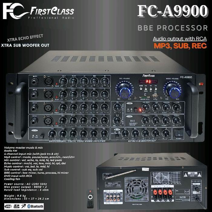 Power Amplifier Firstclass FC A9900 Bluetooth Original FC A 9900 Karaoke | JN MUSIC