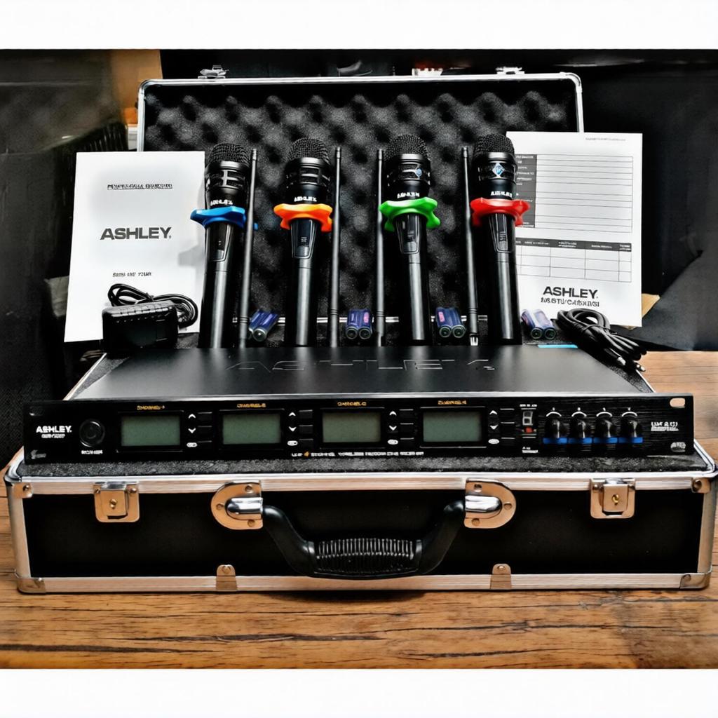 Mic Wireless Ashley MCfour / MC Four – Original – Garansi Resmi 4 Mic Pegang Handheld UHF Multi Chanel Bisa Ganti