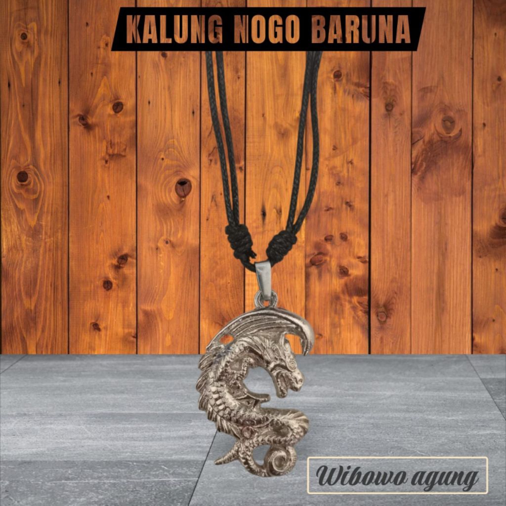 kalung tali bandul ukir naga