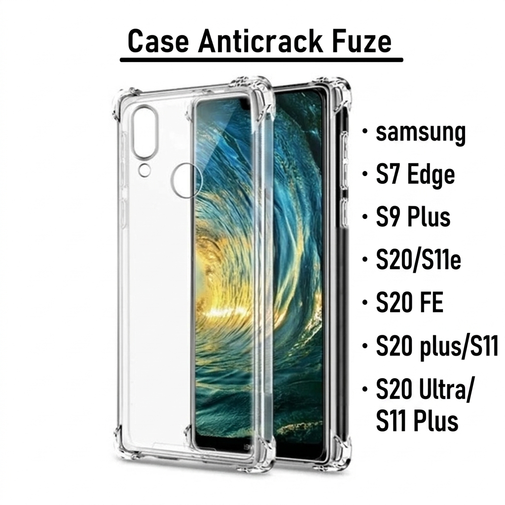 Case Samsung S7 Edge S9 Plus S20 FE Plus Ultra Anticrack Fuze /Casing samsung S20 FE Plus Ultra