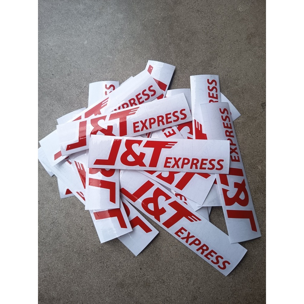 Stiker J&T Express Sticker JNT Pormosi Stiker Helm Mobil Motor