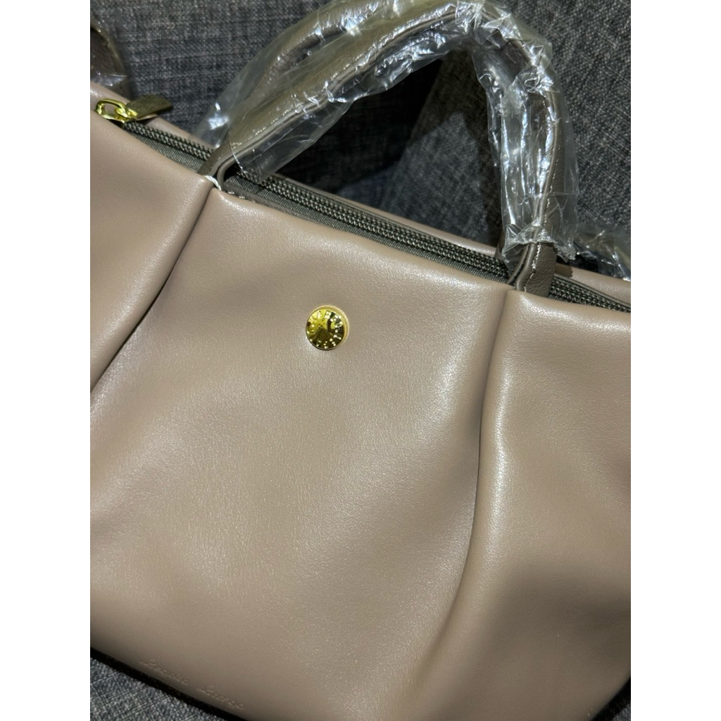 (Stivybrandspace) Tas Wanita Legato Largo Leather Sling Bag Taupe