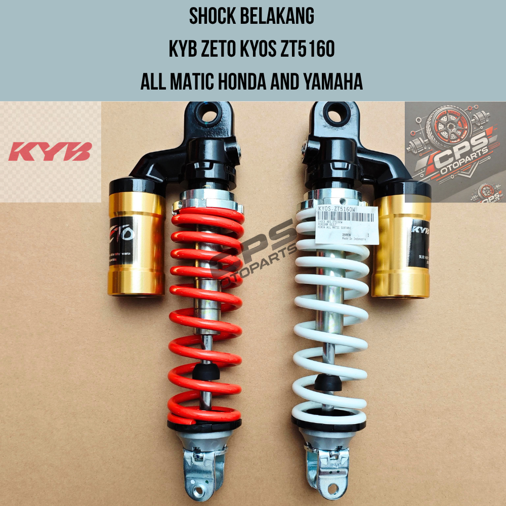 Shock Tabung KYB Zeto ZT5160 300mm | Beat Vario Scoopy Mio | Gas Shock Empuk Original