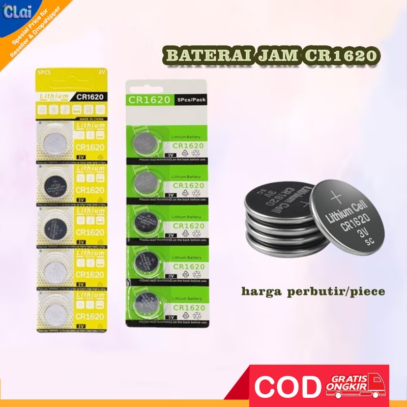 (clai) BATREI BATRE BATERAI JAM ORIGINAL CR1620 / CR-1620 / CR 1620