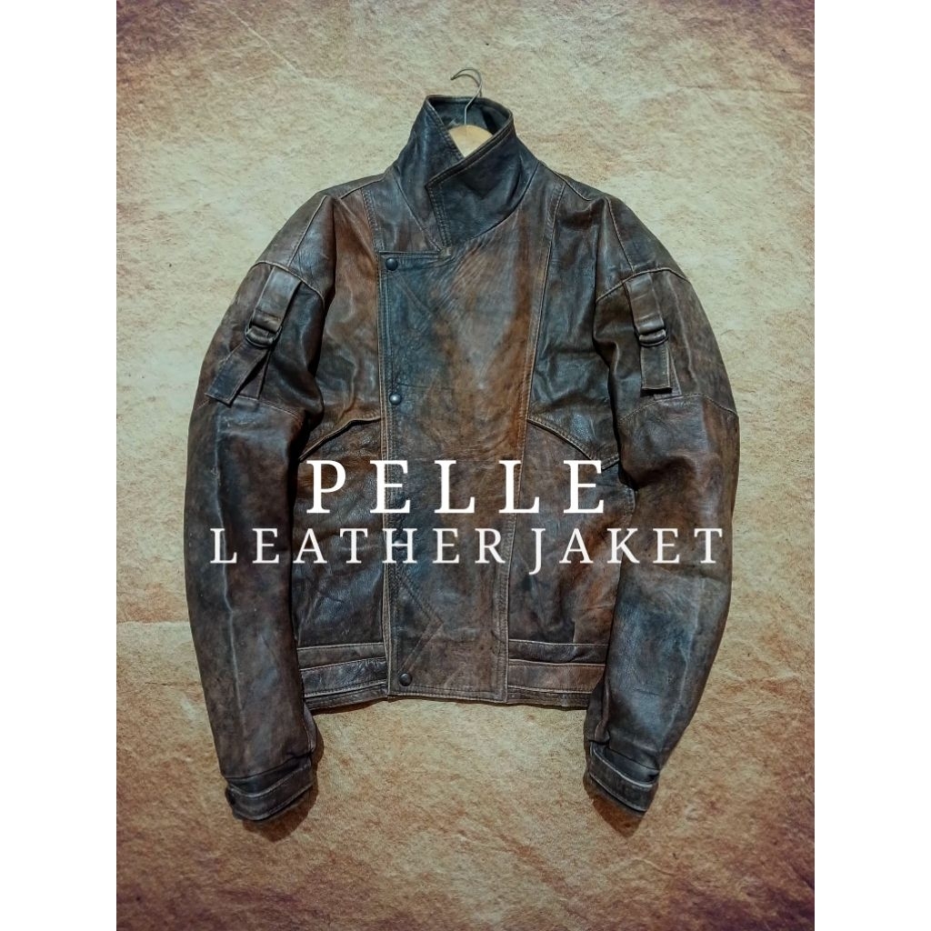 Jaket leather 100% kulit asli PELLE recomend bekas pakai