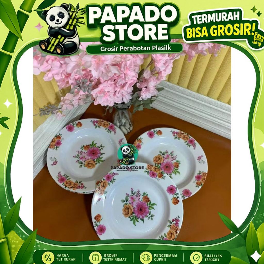 piring melamine piring makan melamine piring melamine bunga piring bulat