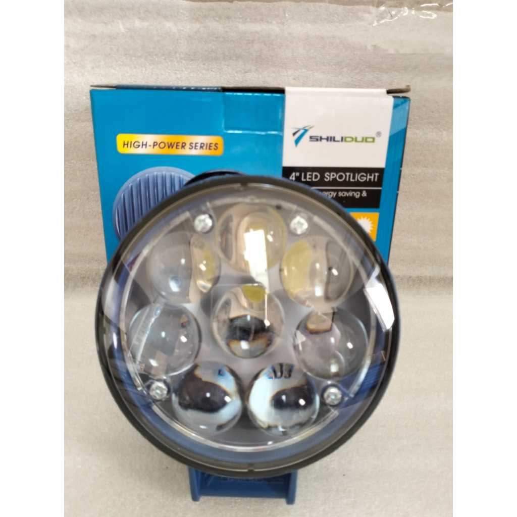 (SD-3420) Lampu Sorot Bulat 8 Mata Tembak Sorot LED/Work Lamp SHILIDUO Bulat 4" Bisa pakai dari 12 V