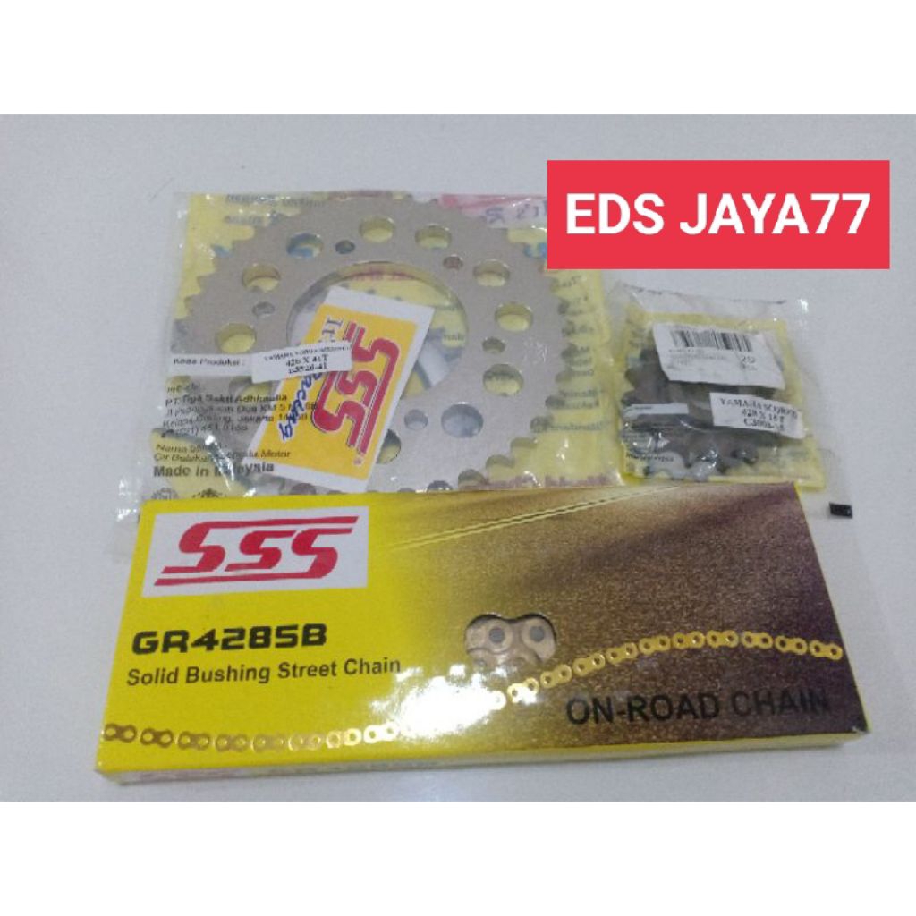 gear gir set full sss rantai gold SSS Scorpio/Scorpio Z  428 415  original sss sb