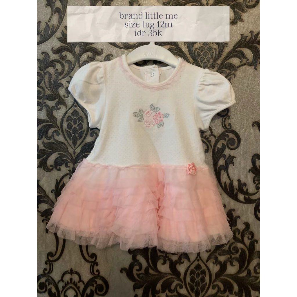 tutu dress pink anak bayi preloved