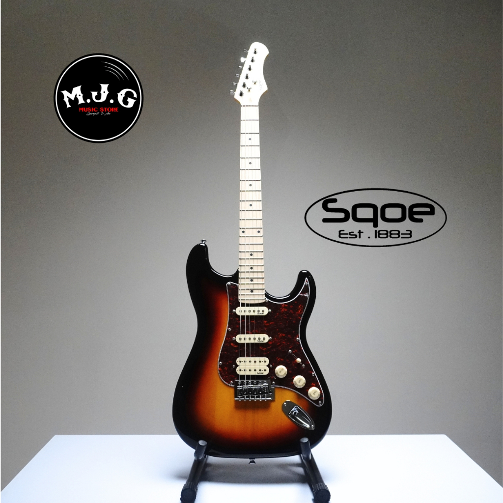 gitar elektrik sqoe SEST250 Stratocaster HSS Sunburst