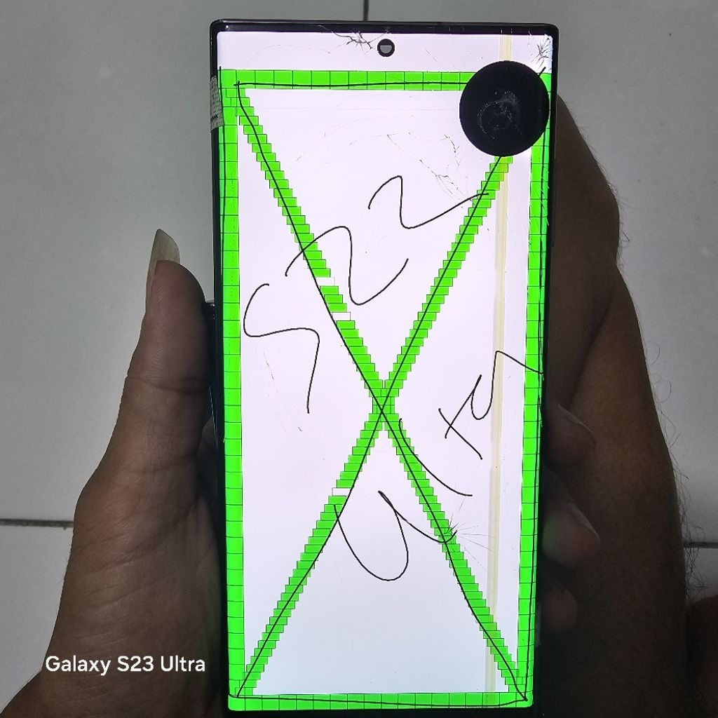 lcd samsung s22 ultra original copotan minus