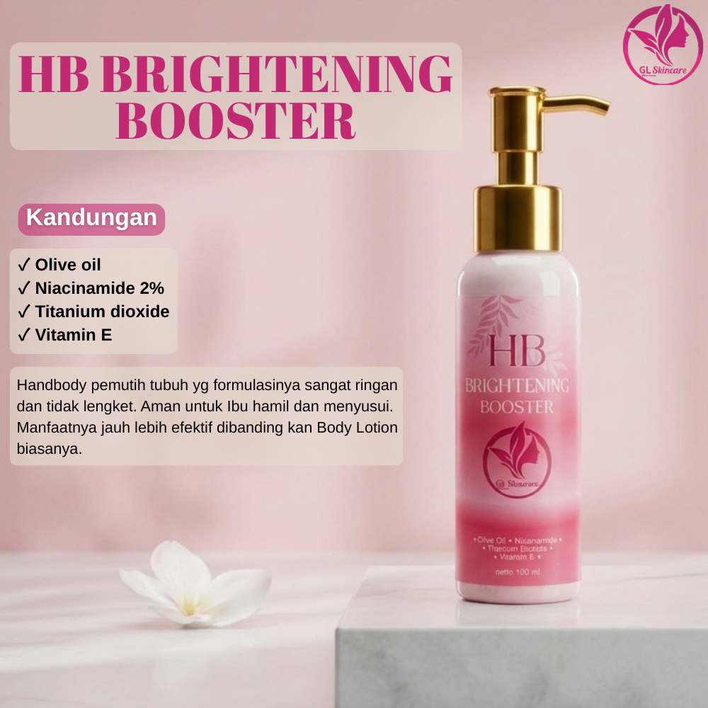 GLSKINCARE HB BRIGHTENING BOOSTER - HB PEMUTIH KULIT - HB DOSTING & CEPAT PUTIH