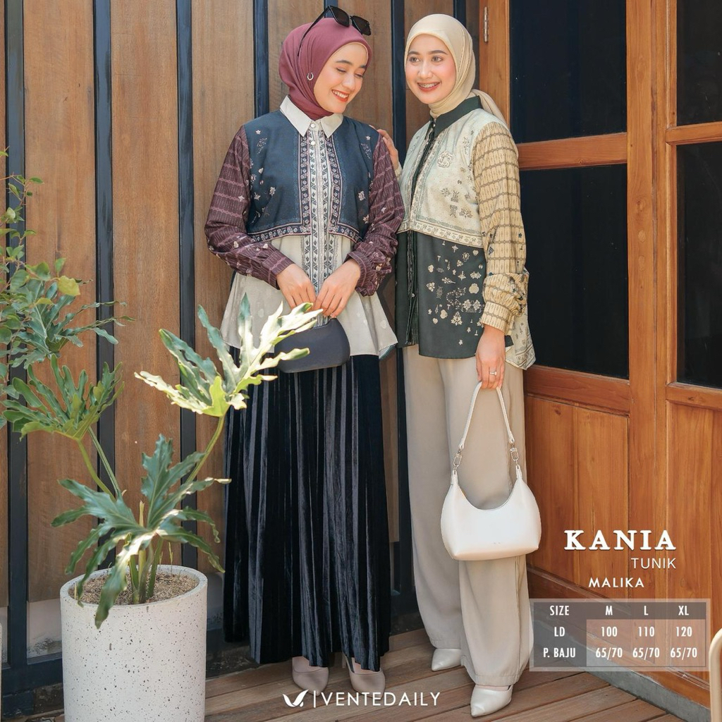 XBR | Kania Atasan Tunik Wanita Kekinian Jumbo Elegan Mewah Terbaru 2026