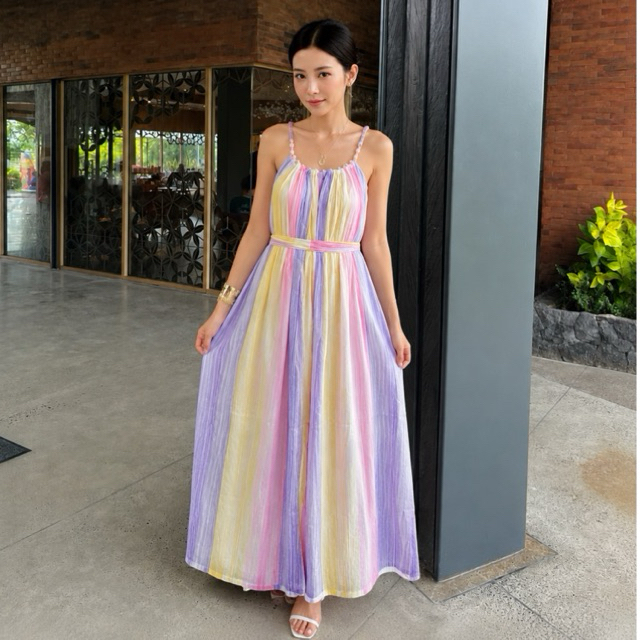 Dress Jumbo Salur Wanita Pelangi Jumbo