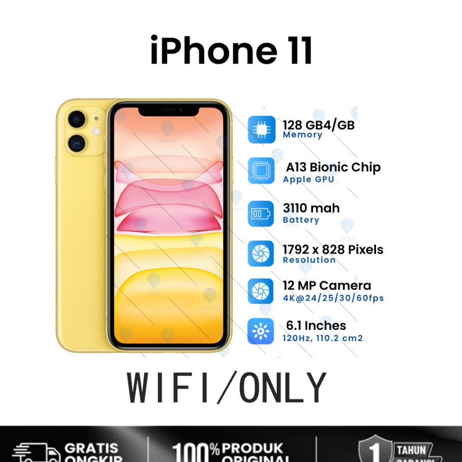 HP IPHNE 11 256GB 128GB 64GB Second inter WIFI ONLY kinophonecell MULUS SECOND