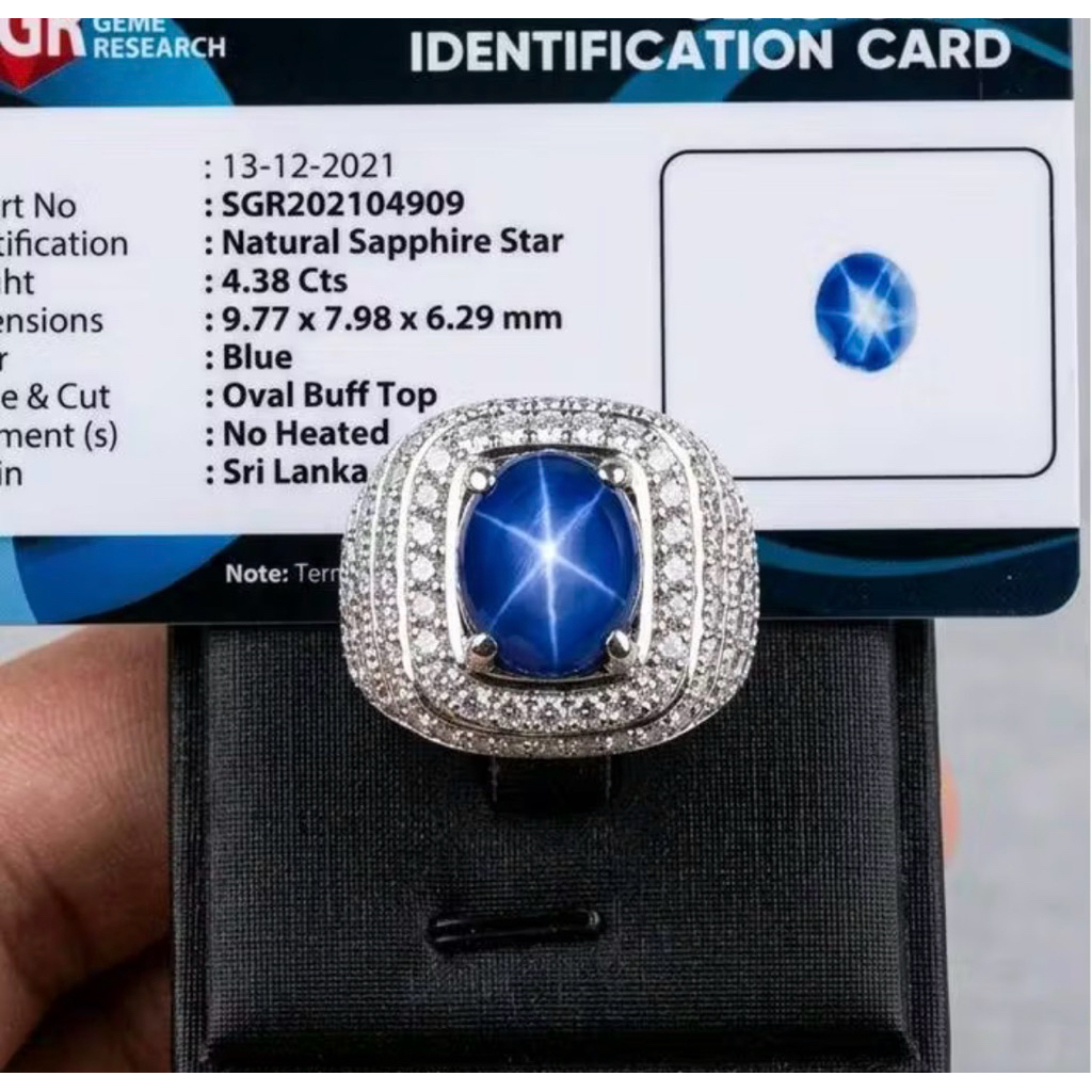 BATU CINCIN BLUE SAPPHIRE STAR SRLANKA