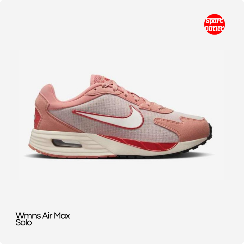 Sepatu Sneakers Casual Wanita Air Max Solo - Red Stardust/Sail