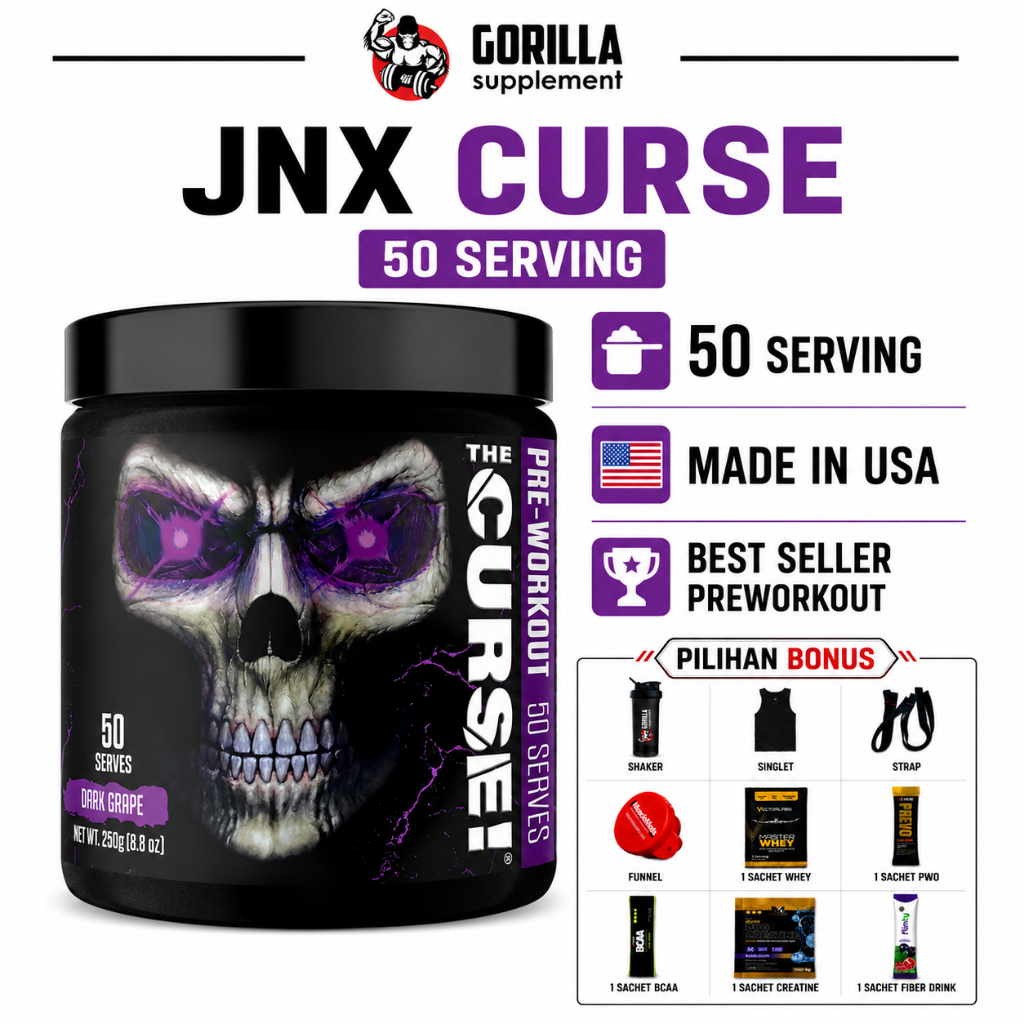 JNX The Curse 50 Serving Preworkout PWO Cobralabs Suplemen Energy
