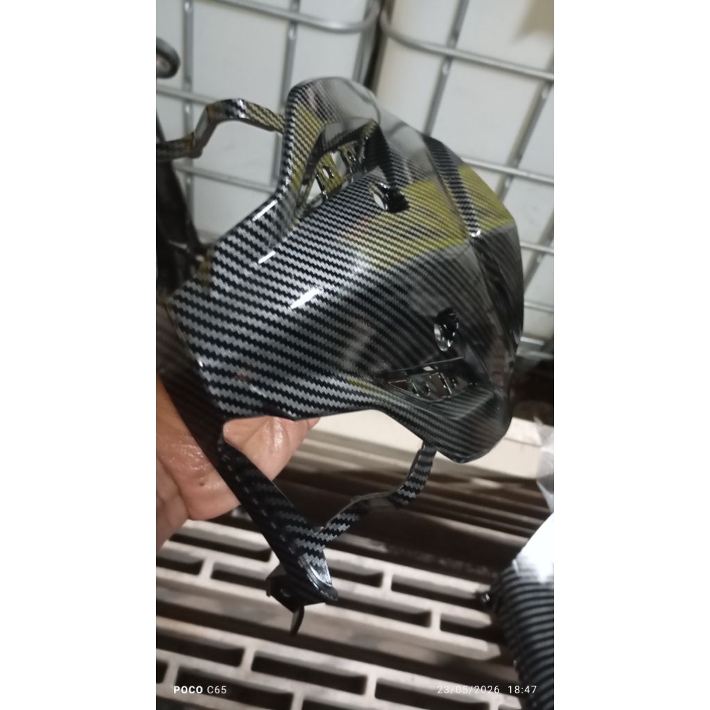 cover front top tameng depan supra x125 fi injeksi. cat karbon celup wtp motif karbon joro jp01 wtp