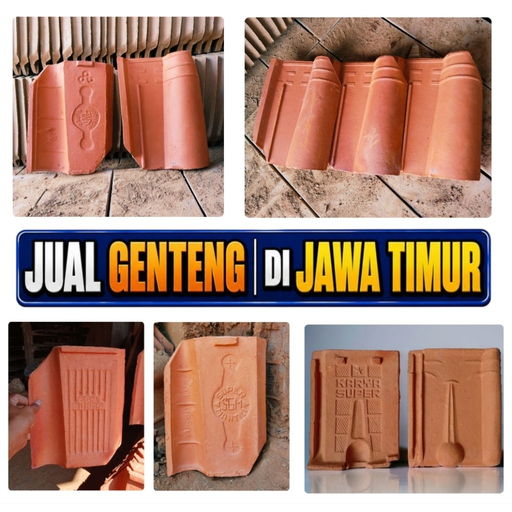 Jual genteng di Jawa Timur - Genteng atap rumah tanah liat asli anti mrembes