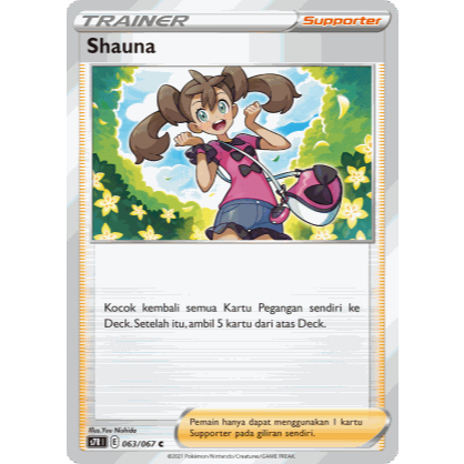 Shauna 063/067 Arus Langit Biru S7R - KARTU POKEMON TCG INDONESIA