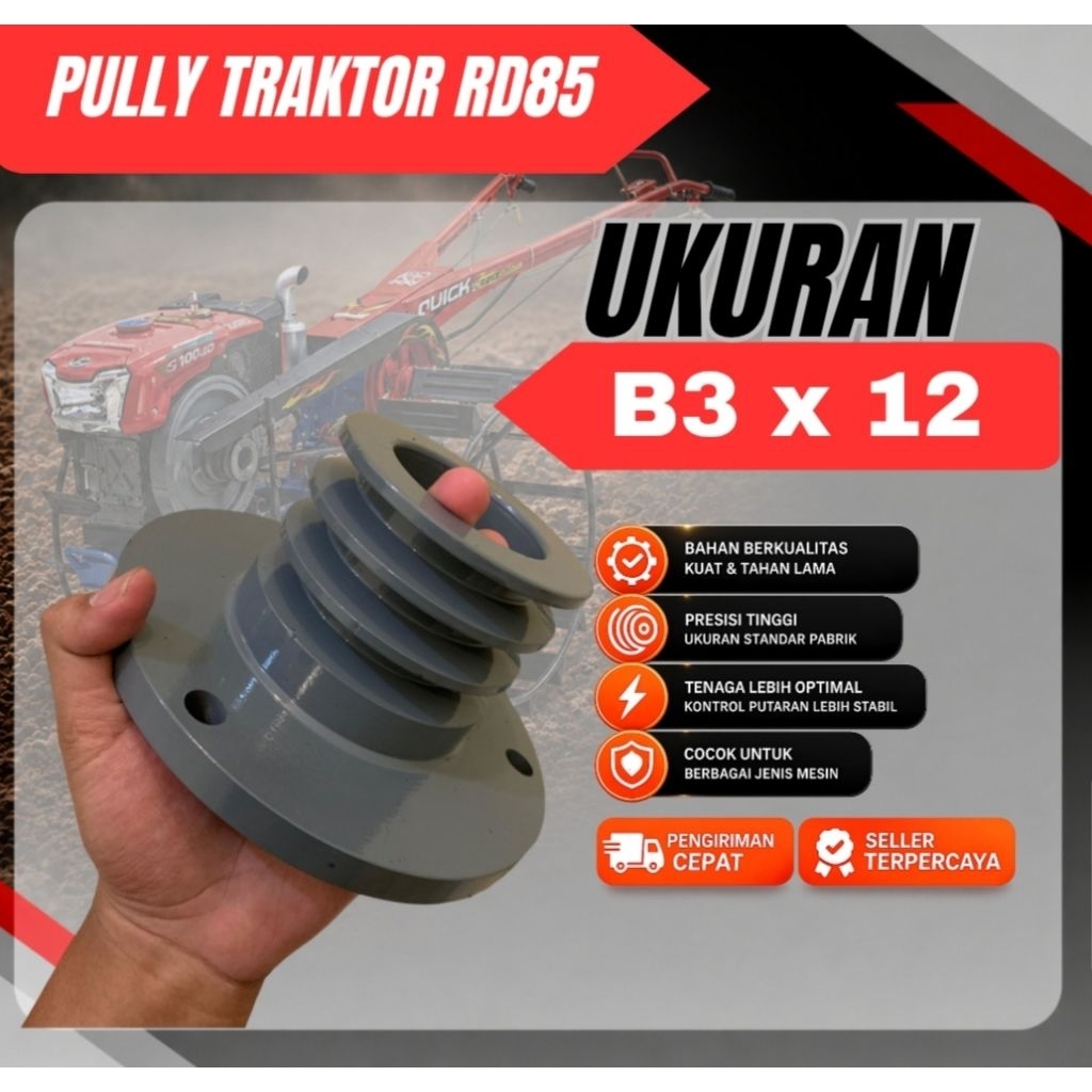 PULLY MESIN DIESEL KUBOTA B3 X 12 CM/puli kubota B3 X 12cm Rd65 Rd85