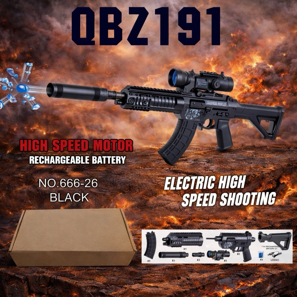 10 QBZ Craft Toys Mainan Blaster electric outdoor olahraga Bersertifikat SNI