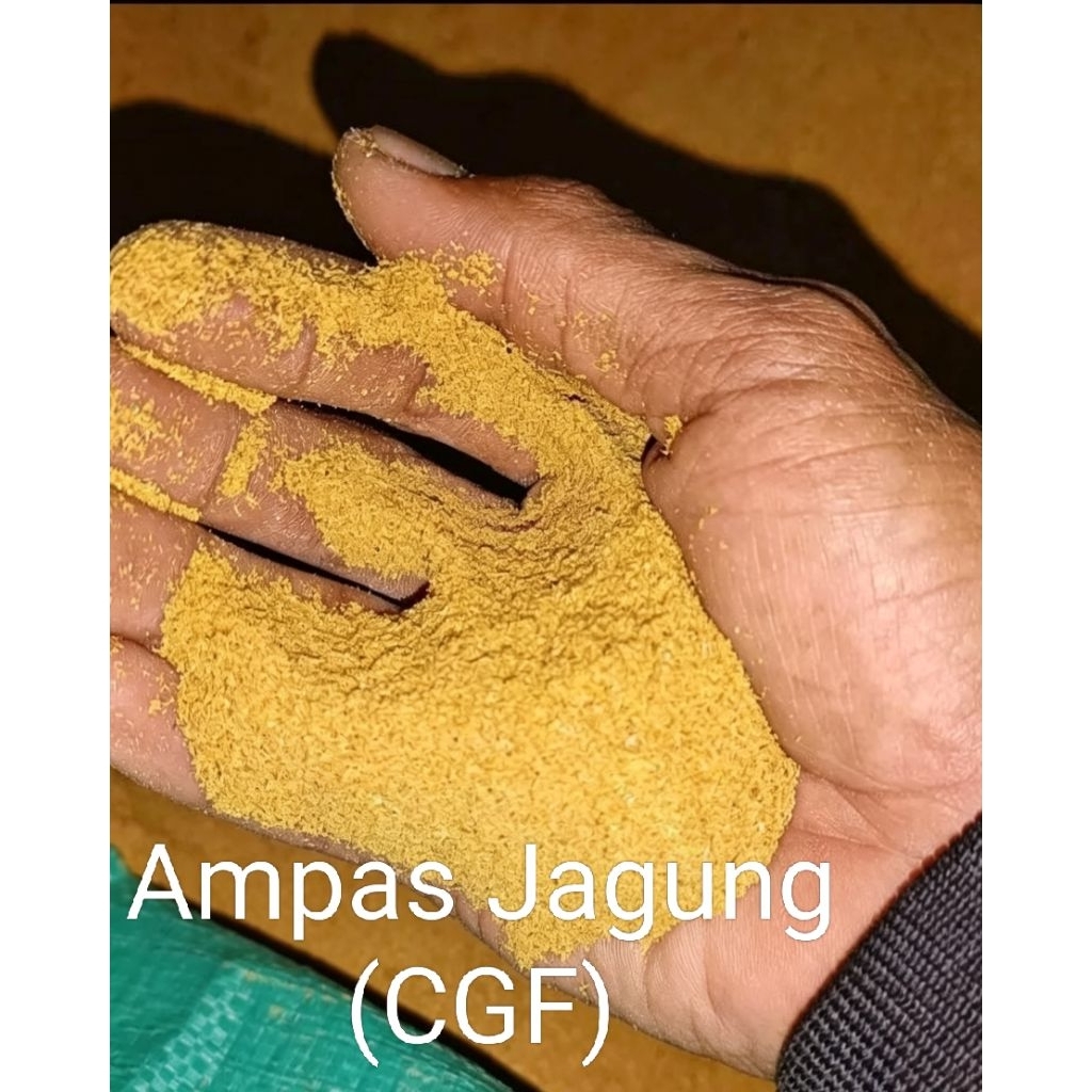 Pakan Ternak Ampas jagung / CGF Kering Oven 1KG Kaya Akan Protein & Serat , Campuran Pakan Sapi, Aya