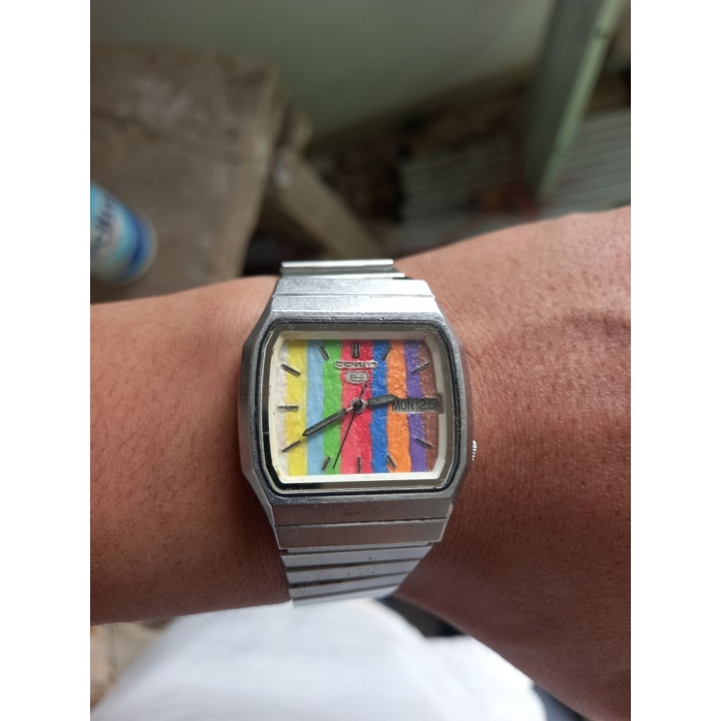 seiko 5 tv dial custom uhf/vhf original