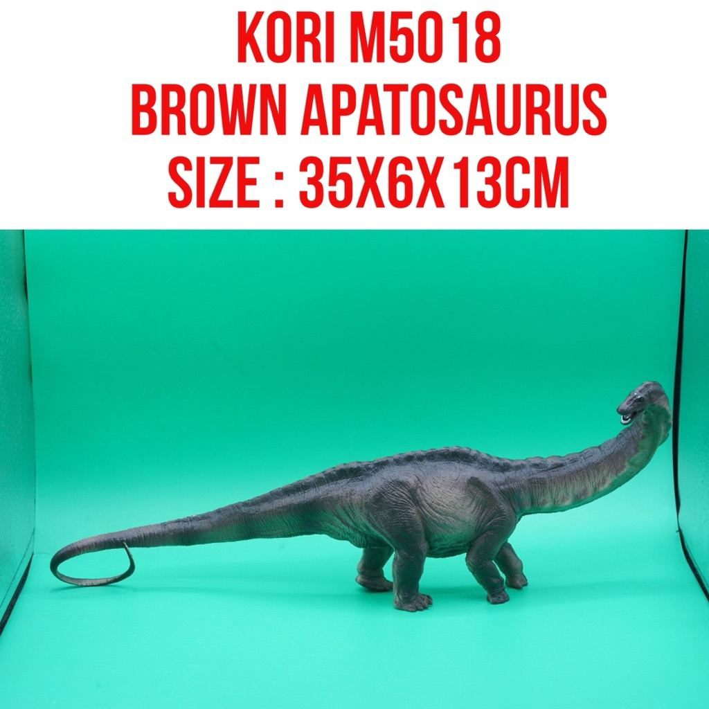 KORI Brown Apatosaurus Brontosaurus Herbivora Jurassic Prehistoric Dinosaur Dino Dinosaurus | Mainan