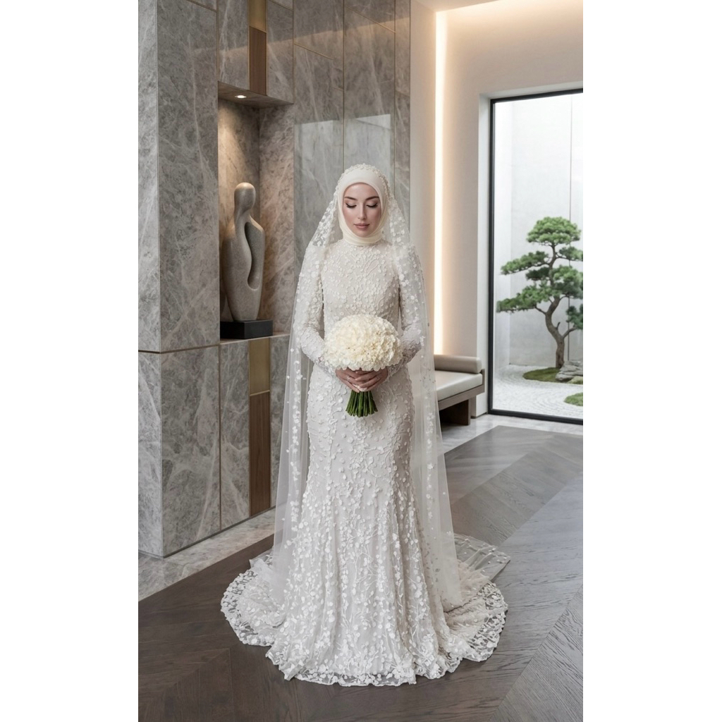 gaun pengantin Malaysia melayu gaun akad gaun walimah wedding dress wedding dress muslimah wedding d