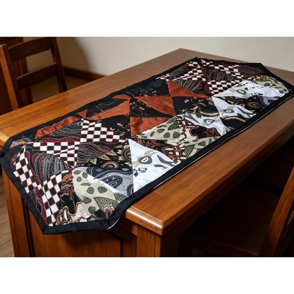 taplak meja kain perca 40x110 cm